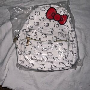 Hello Kitty White Backpack with Red Bow